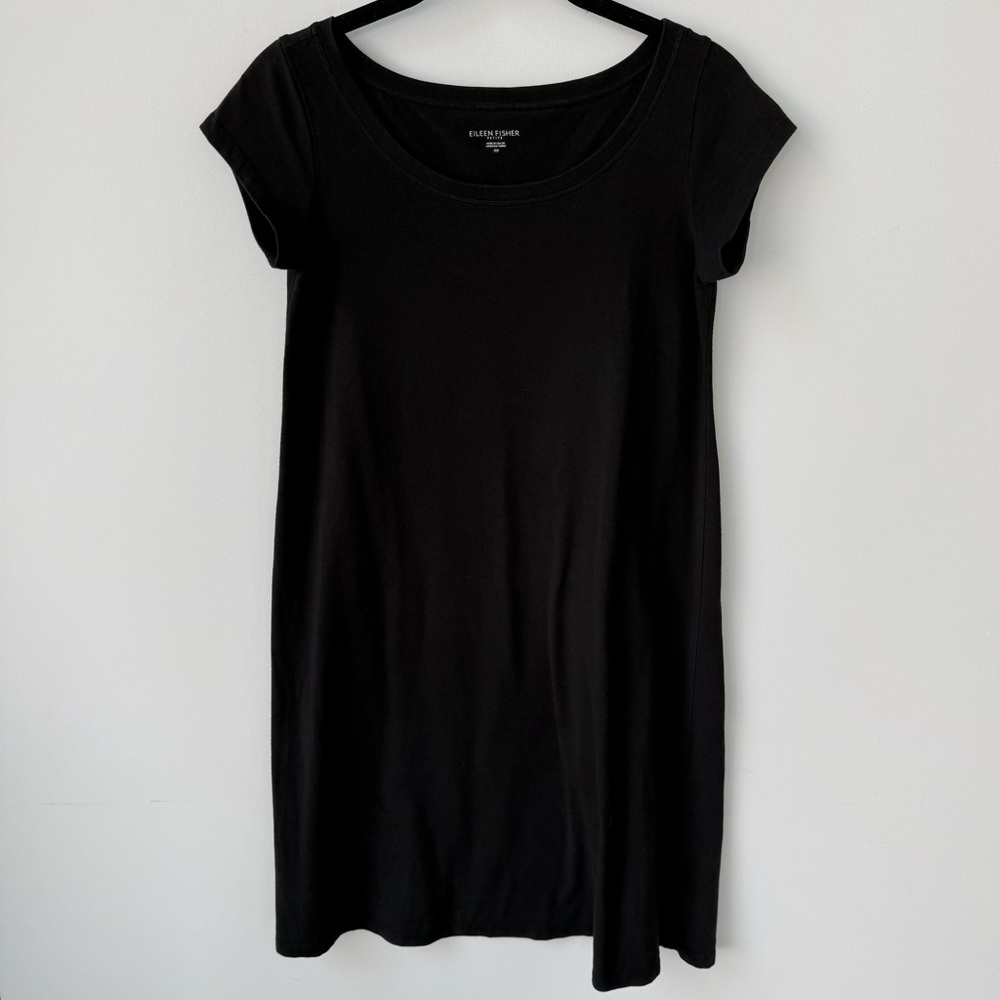 Eileen Fisher Organic Cotton Stretch Jersey Dress Petite size PP size 2/4 womens
